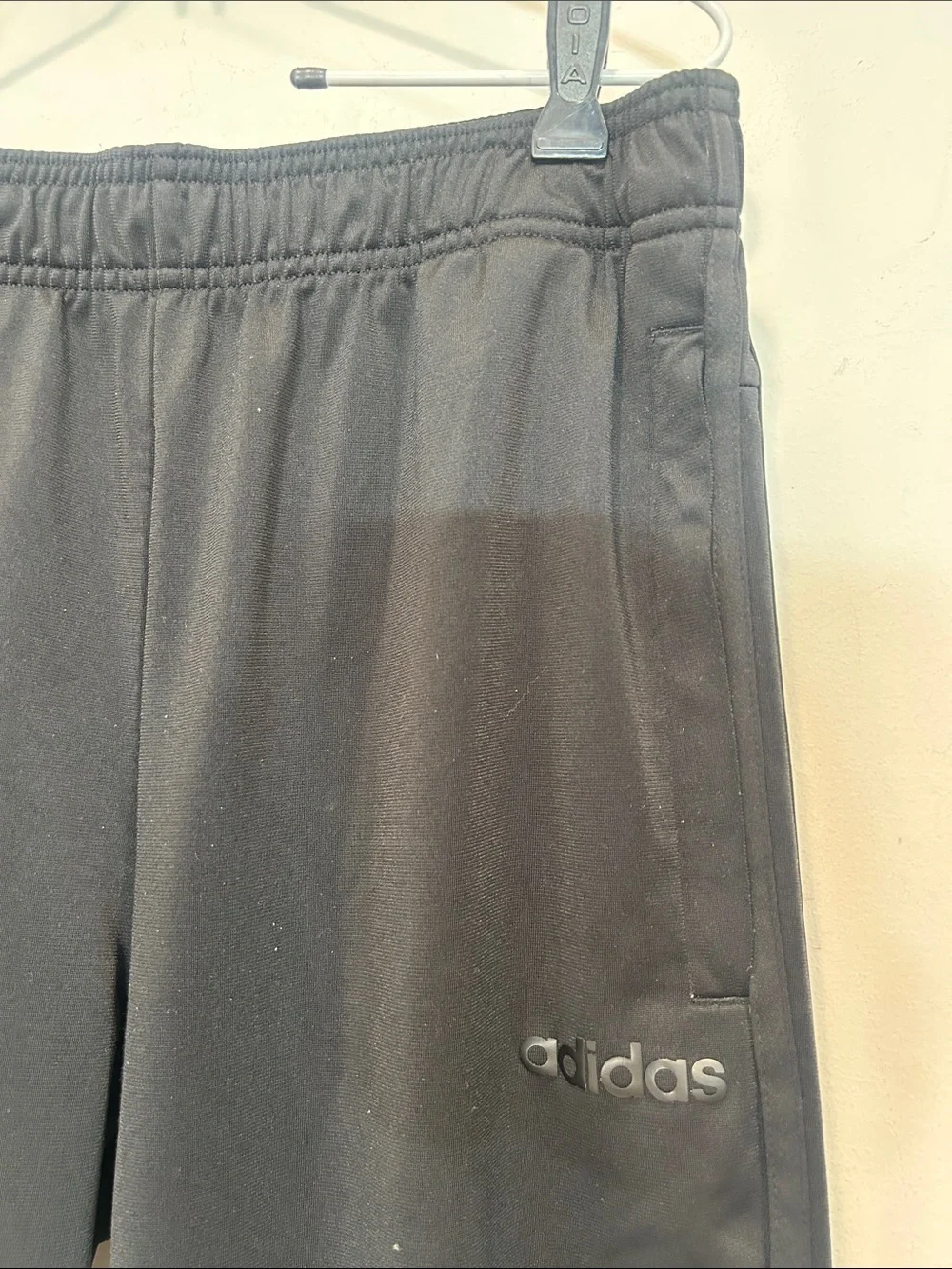 Adidas Men's Black on black warm up Athletic Track Pants joggers large